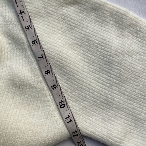 Cider Off Shoulder Bow Tie Sweater Cream Knit Balloon Sleeve XL NWT - Picture 8 of 11